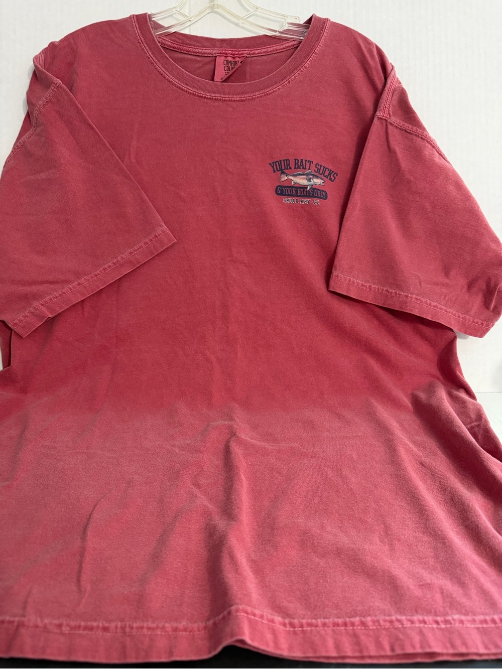 Comfort Colors Men's Washed Red “Your Bait Sucks & Your Boat is Ugly” T Shirt